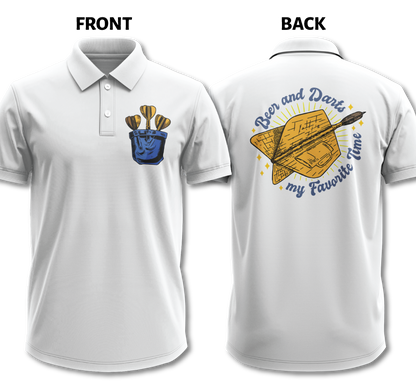 Drifit Polo Shirt: My Favorite Time (Front & Back)