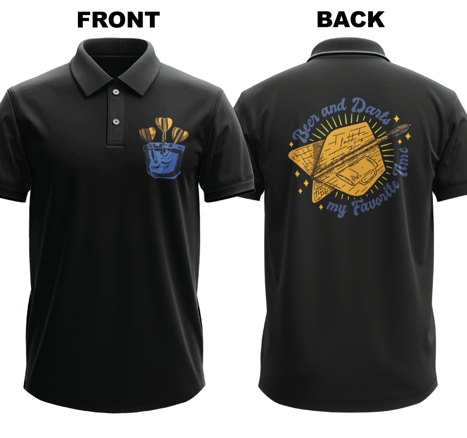 Drifit Polo Shirt: My Favorite Time (Front & Back)