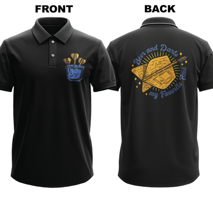 Drifit Polo Shirt: My Favorite Time (Front & Back)