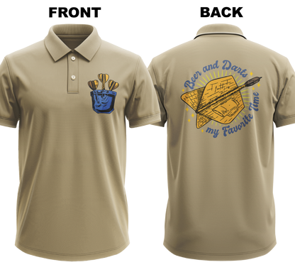 Drifit Polo Shirt: My Favorite Time (Front & Back)