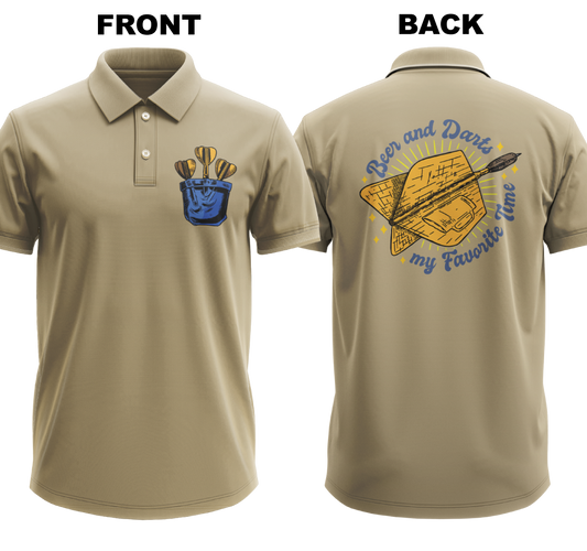 Drifit Polo Shirt: My Favorite Time (Front & Back)