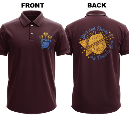 Drifit Polo Shirt: My Favorite Time (Front & Back)