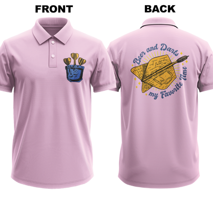 Drifit Polo Shirt: My Favorite Time (Front & Back)