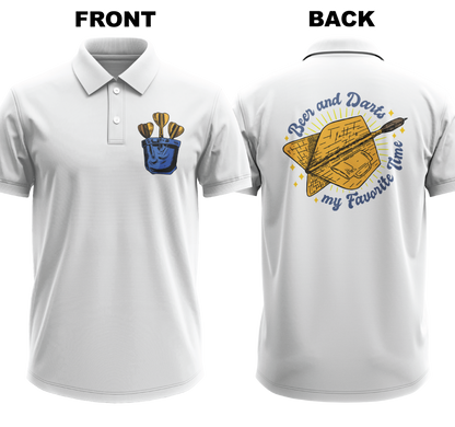 Drifit Polo Shirt: My Favorite Time (Front & Back)