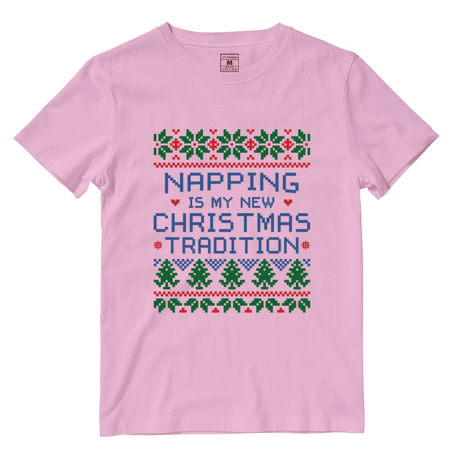 Cotton Shirt: Napping Christmas Tradition