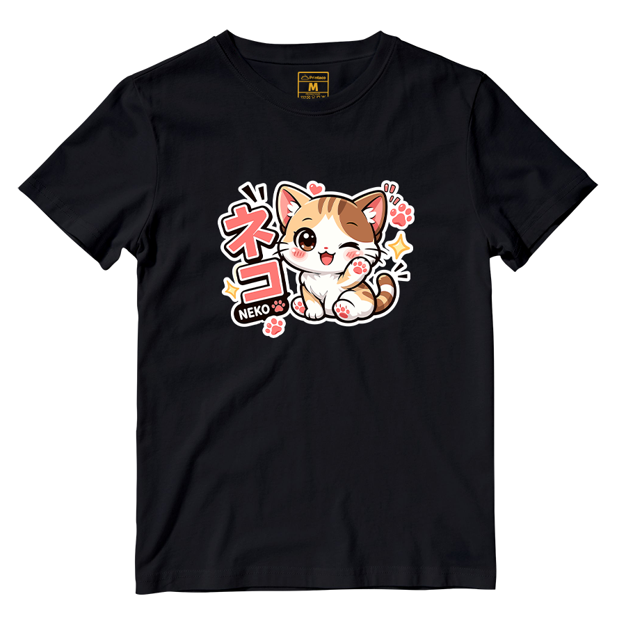 Cotton Shirt: Neko Cat