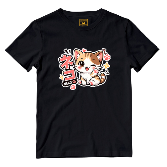 Cotton Shirt: Neko Cat