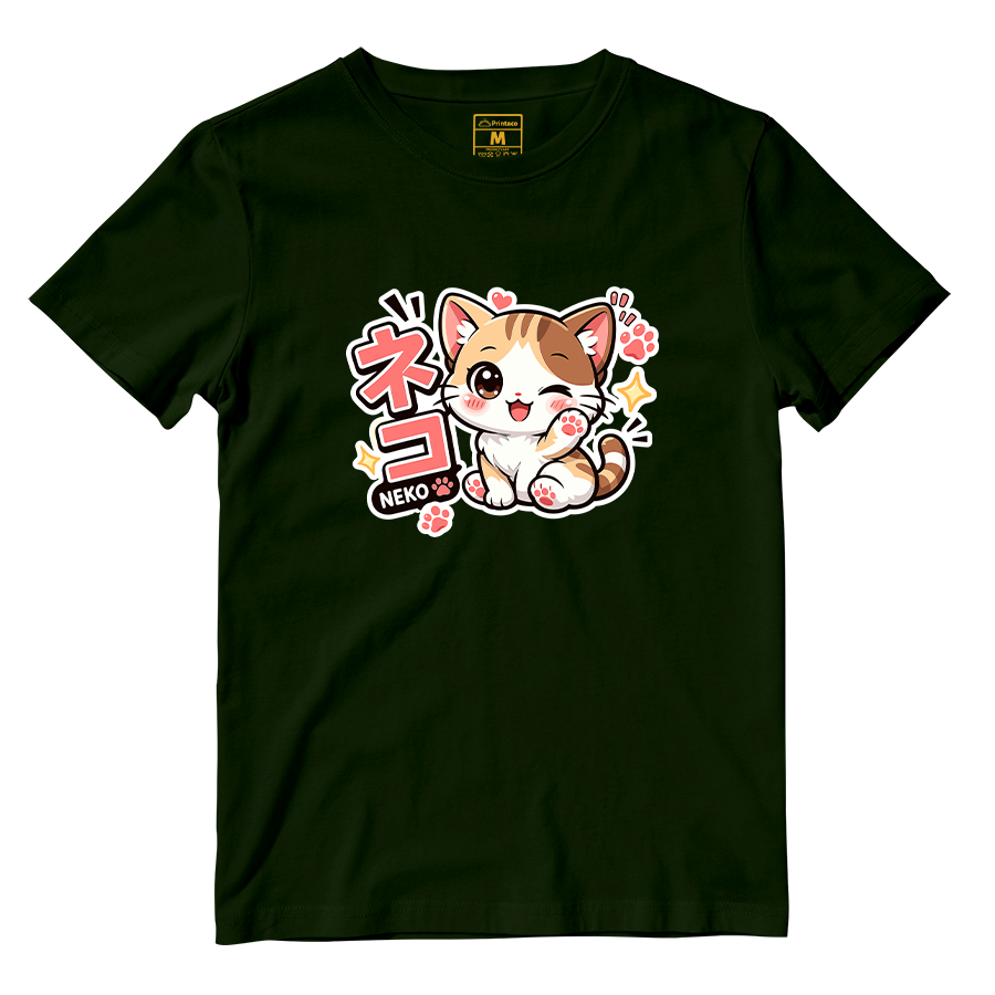 Cotton Shirt: Neko Cat