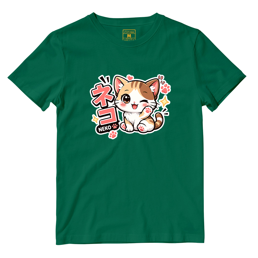 Cotton Shirt: Neko Cat