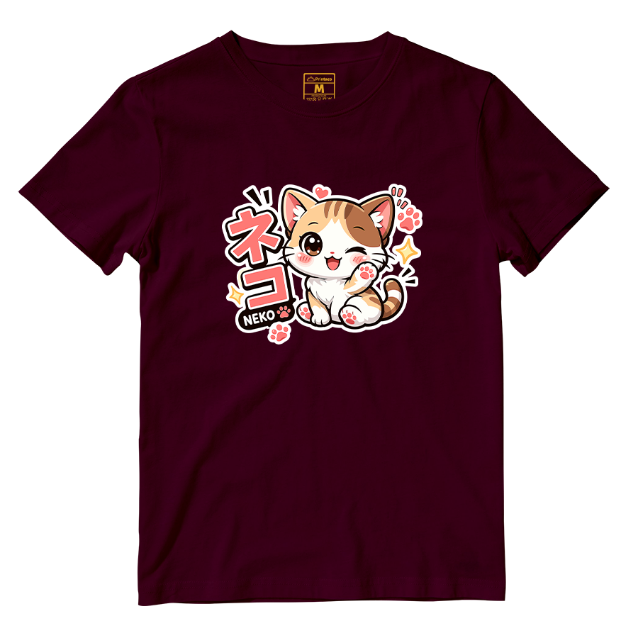 Cotton Shirt: Neko Cat