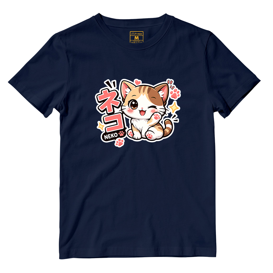 Cotton Shirt: Neko Cat