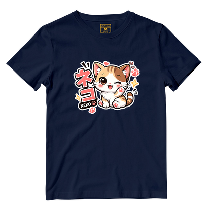 Cotton Shirt: Neko Cat