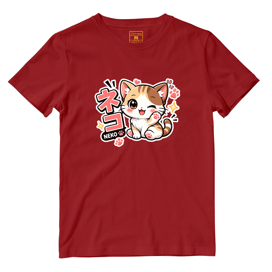 Cotton Shirt: Neko Cat
