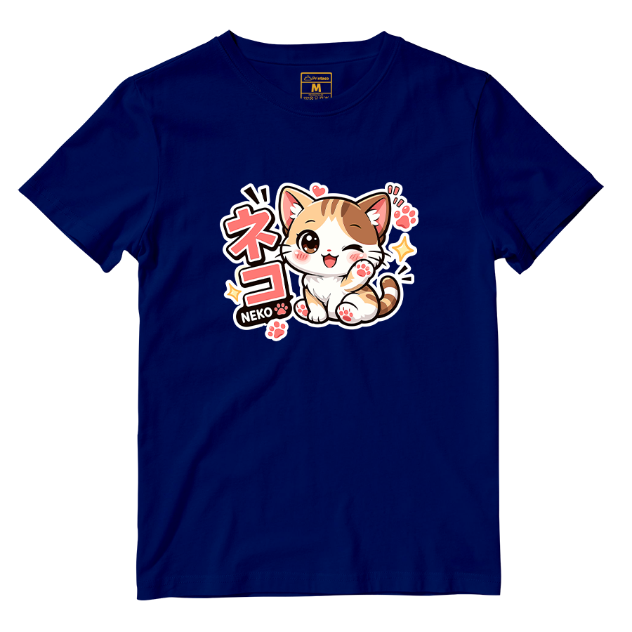 Cotton Shirt: Neko Cat