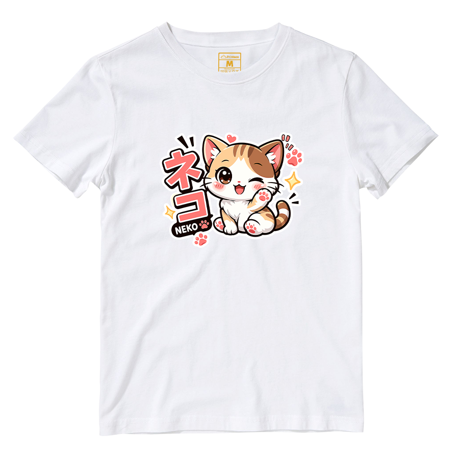 Cotton Shirt: Neko Cat