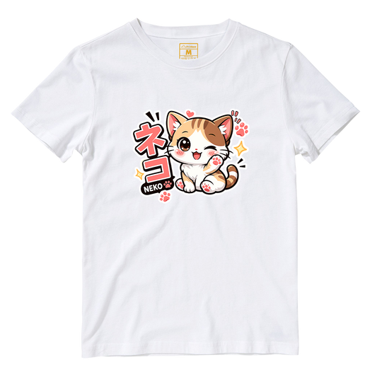 Cotton Shirt: Neko Cat