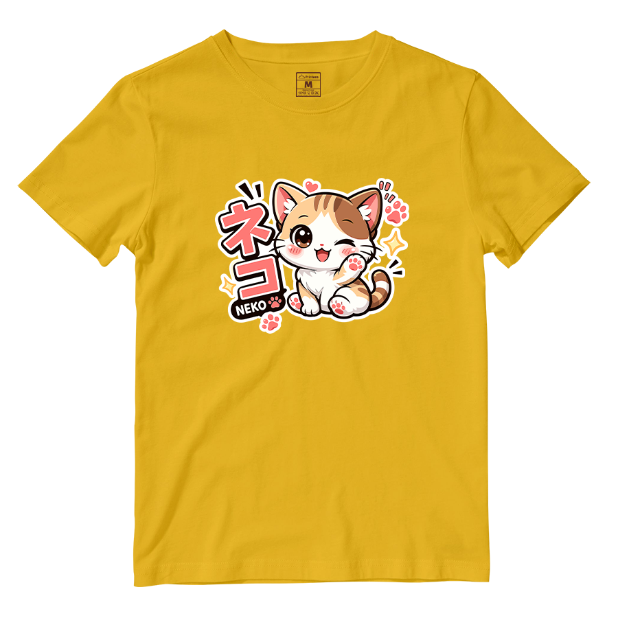 Cotton Shirt: Neko Cat