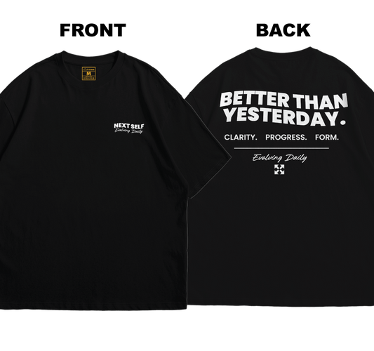 Premium Oversized Cotton Shirt: Next Self  (Front and Back)