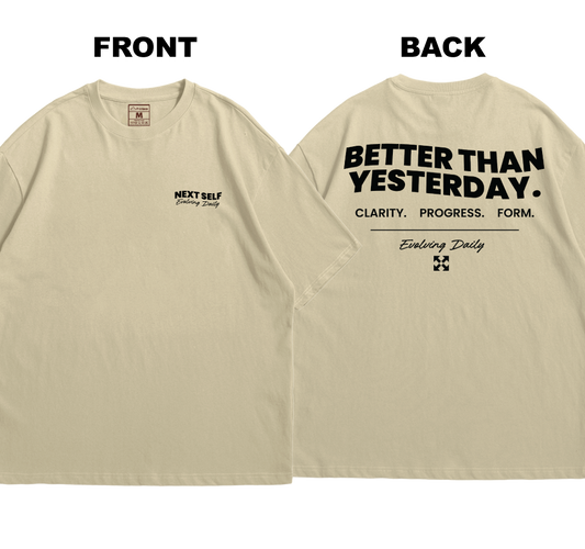 Premium Oversized Cotton Shirt: Next Self  (Front and Back)