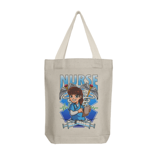 Tote Bag: Nurse Female Blue