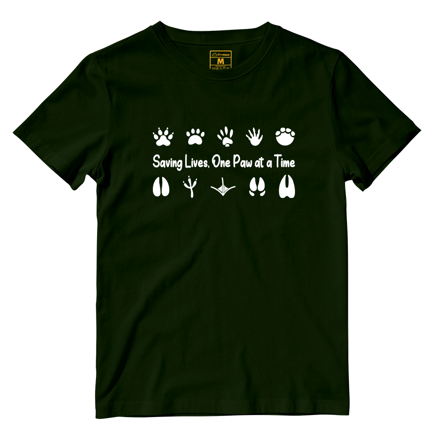 Cotton Shirt: One Paw At A Time