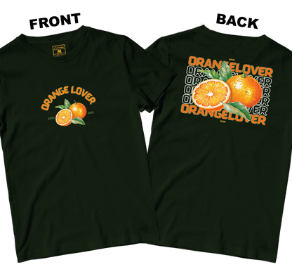 Cotton Shirt: Orange Lover (Front and Back)