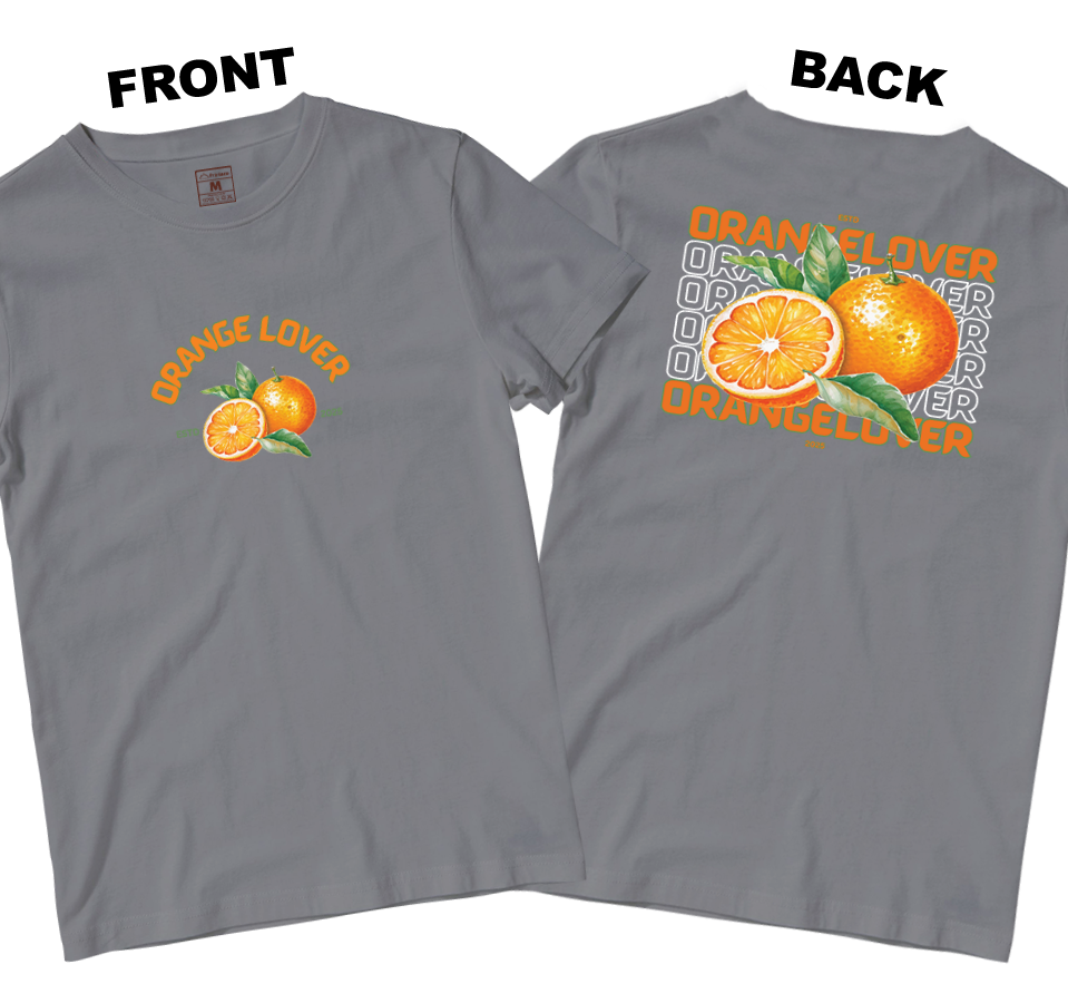 Cotton Shirt: Orange Lover (Front and Back)