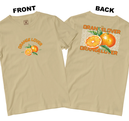 Cotton Shirt: Orange Lover (Front and Back)