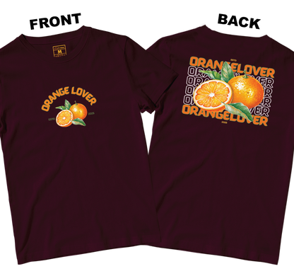 Cotton Shirt: Orange Lover (Front and Back)