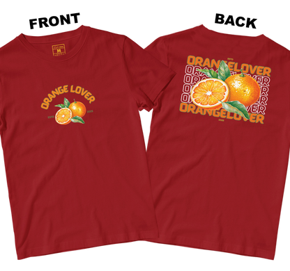 Cotton Shirt: Orange Lover (Front and Back)