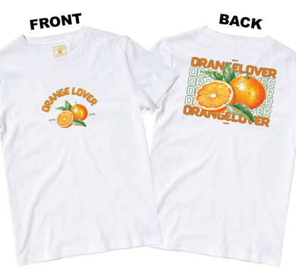 Cotton Shirt: Orange Lover (Front and Back)