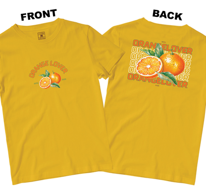 Cotton Shirt: Orange Lover (Front and Back)