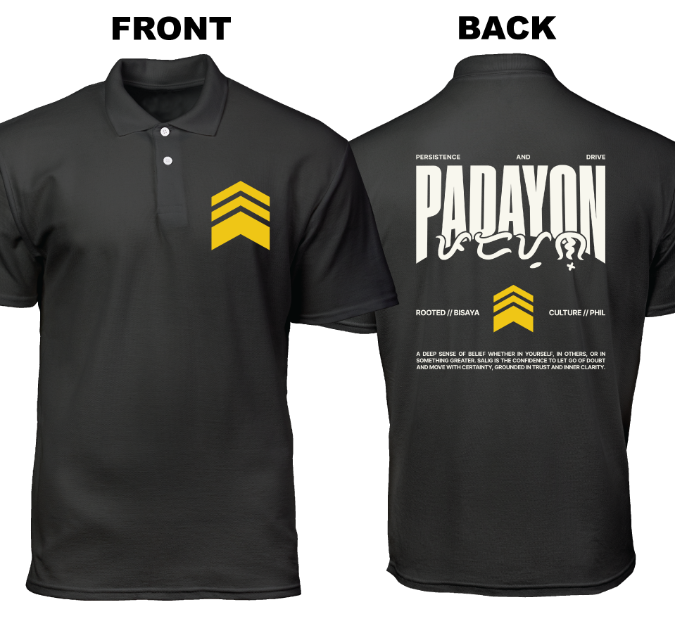 Cotton Polo Shirt: Padayon (Front and Back)
