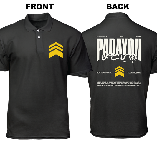 Cotton Polo Shirt: Padayon (Front and Back)