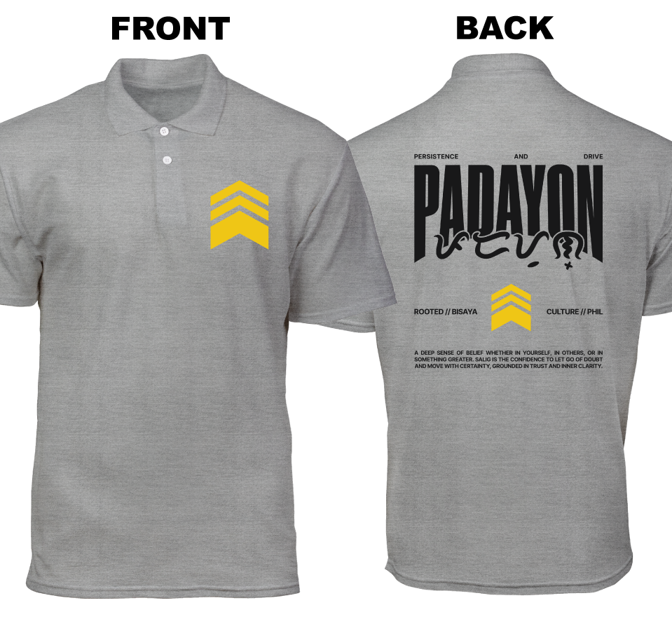 Cotton Polo Shirt: Padayon (Front and Back)