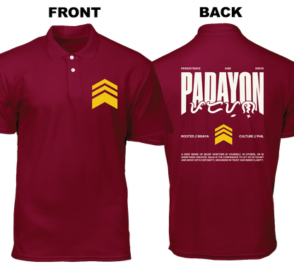 Cotton Polo Shirt: Padayon (Front and Back)