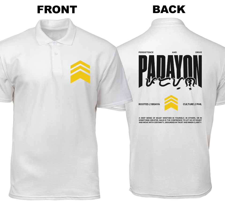 Cotton Polo Shirt: Padayon (Front and Back)