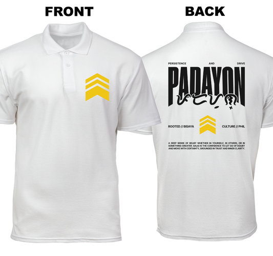 Cotton Polo Shirt: Padayon (Front and Back)