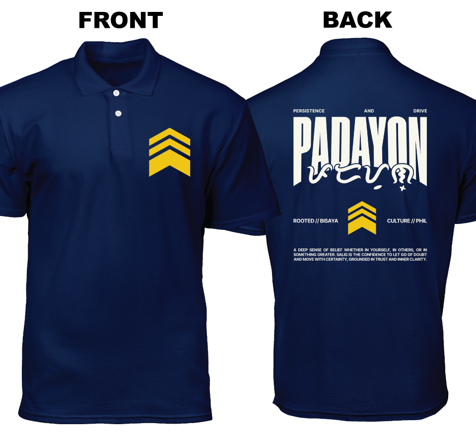 Cotton Polo Shirt: Padayon (Front and Back)