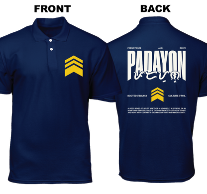 Cotton Polo Shirt: Padayon (Front and Back)