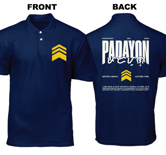 Cotton Polo Shirt: Padayon (Front and Back)
