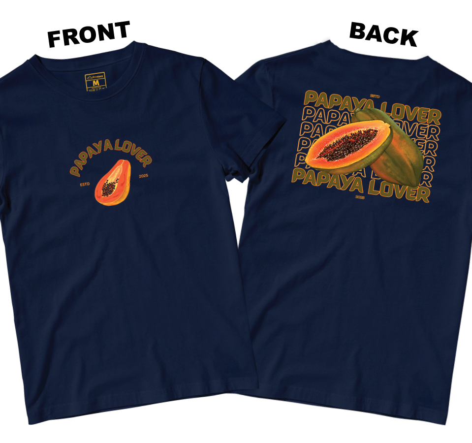 Cotton Shirt: Papaya Lover (Front and Back)