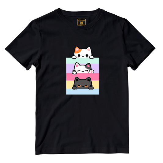 Cotton Shirt: Pastel Cats