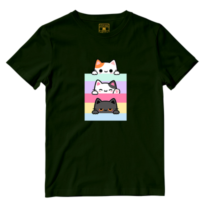 Cotton Shirt: Pastel Cats