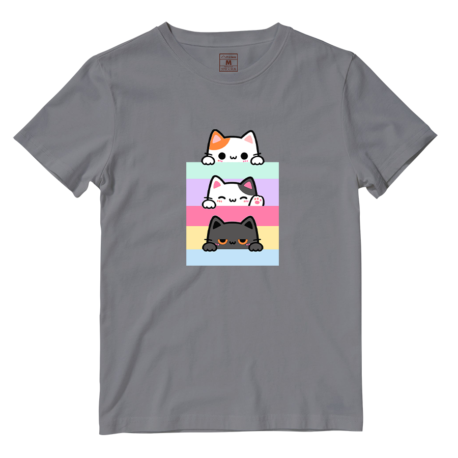 Cotton Shirt: Pastel Cats