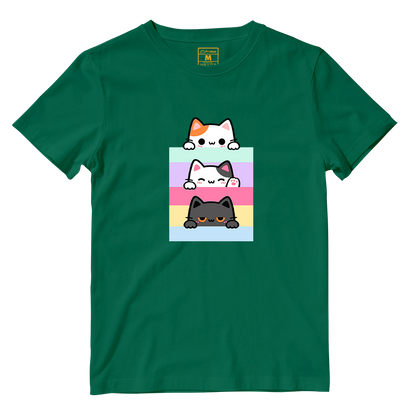 Cotton Shirt: Pastel Cats