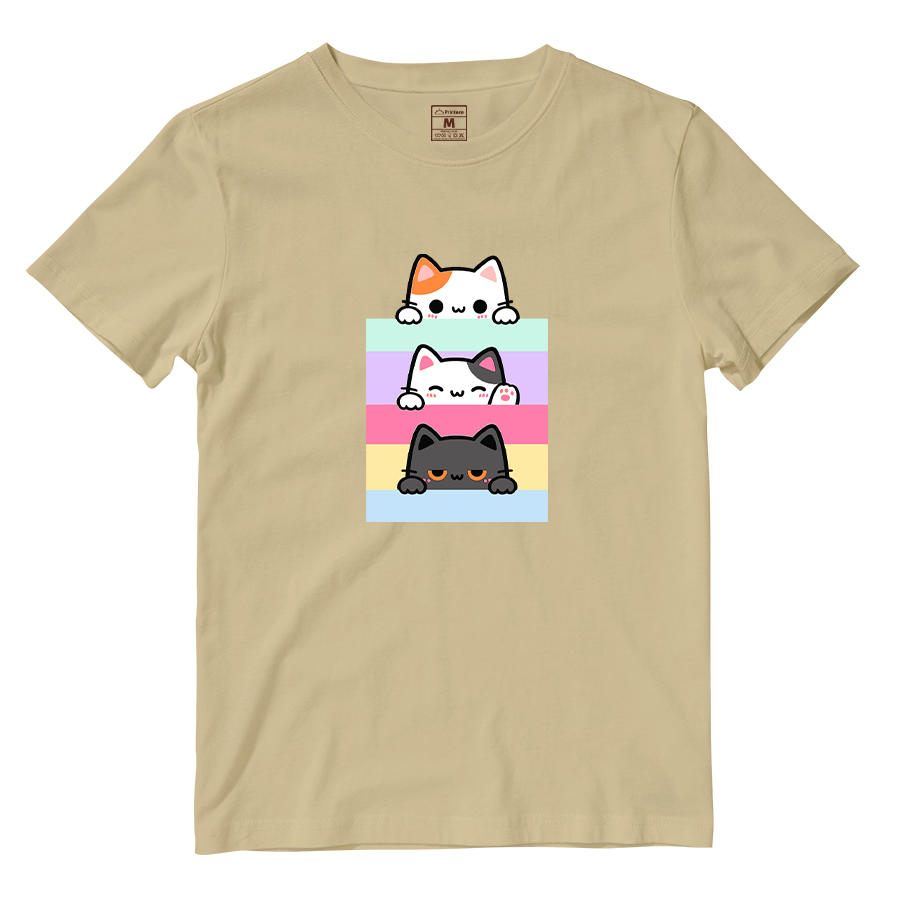 Cotton Shirt: Pastel Cats