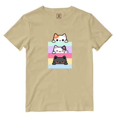 Cotton Shirt: Pastel Cats