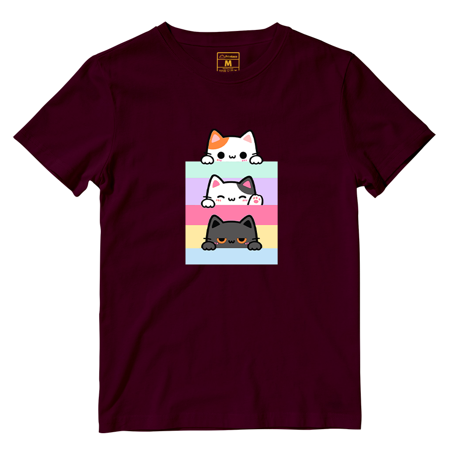 Cotton Shirt: Pastel Cats