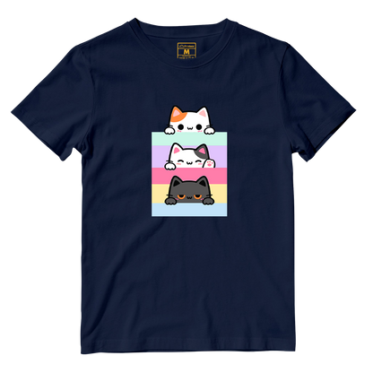 Cotton Shirt: Pastel Cats